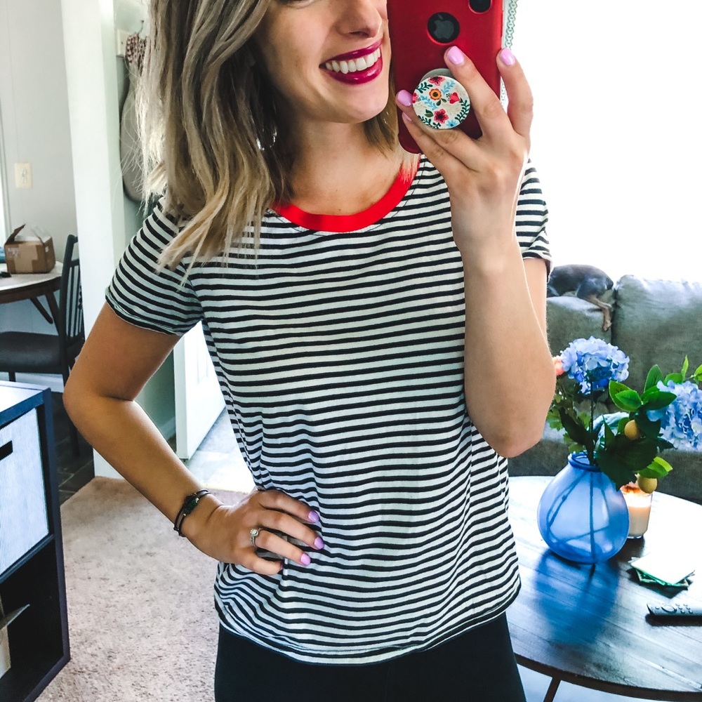 Bershka BSK Girl Striped Shirt Small